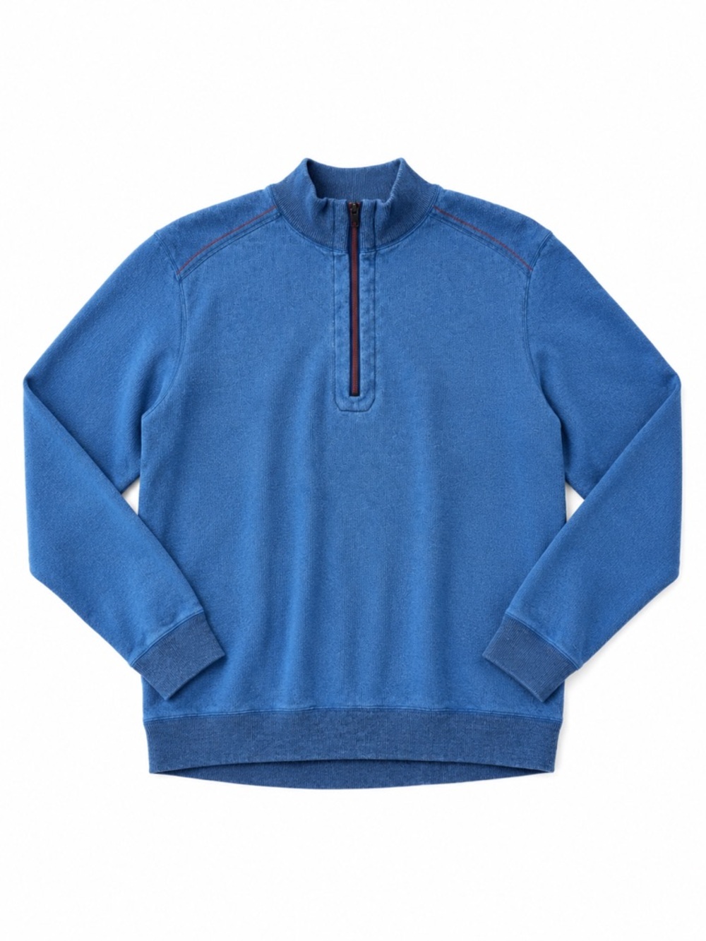 Tommy Bahama Men's Blue Quarter Zip Pullover